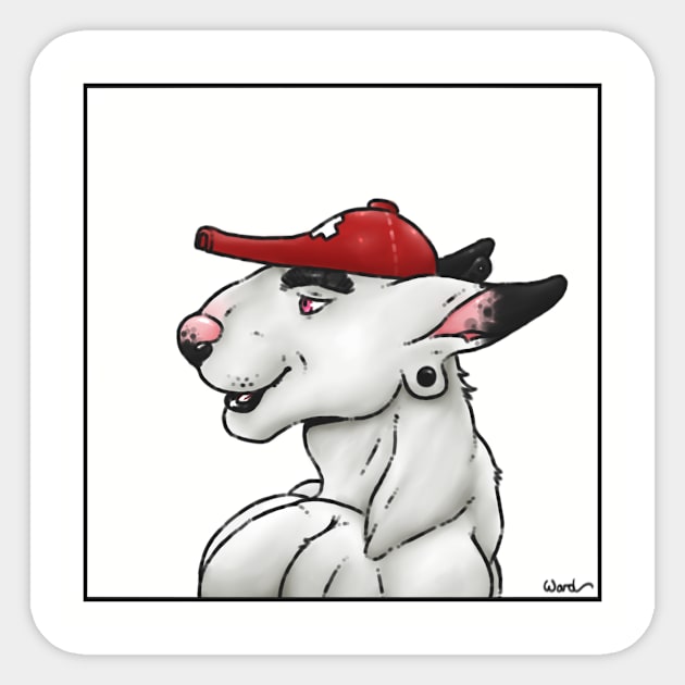 BullTerrier head Sticker by WhiskyHeart974